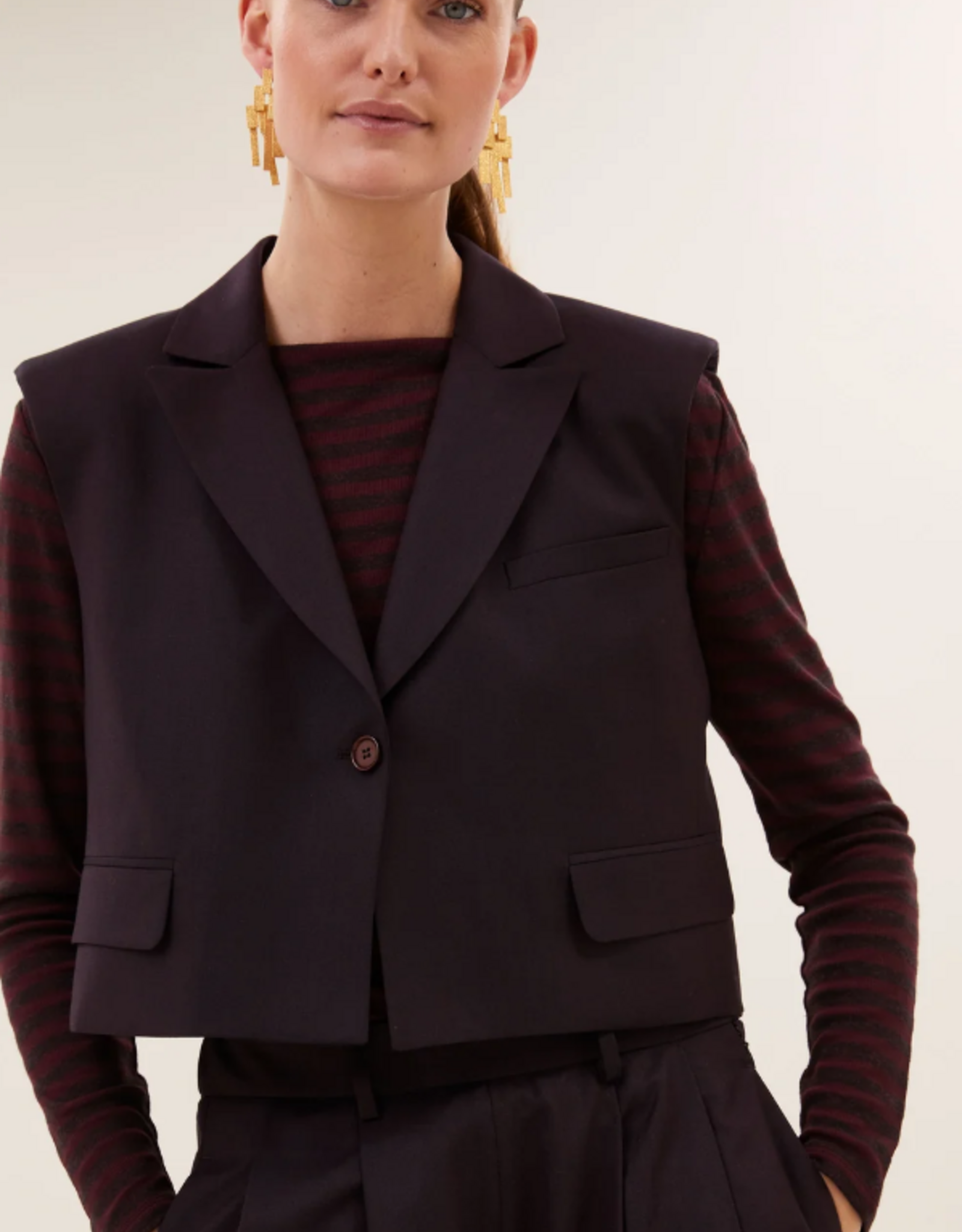 By Bar Bobi Gilet Dark Wine