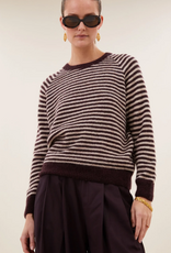 By Bar Sally Stripe Pullover Burgundy Chrush