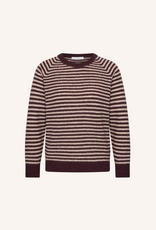 By Bar Sally Stripe Pullover Burgundy Chrush