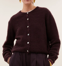 By Bar Cleo Cardigan Deep Wine