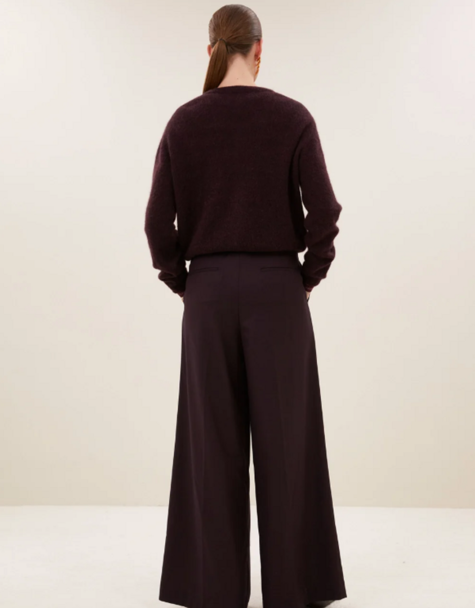 By Bar Cleo Cardigan Deep Wine
