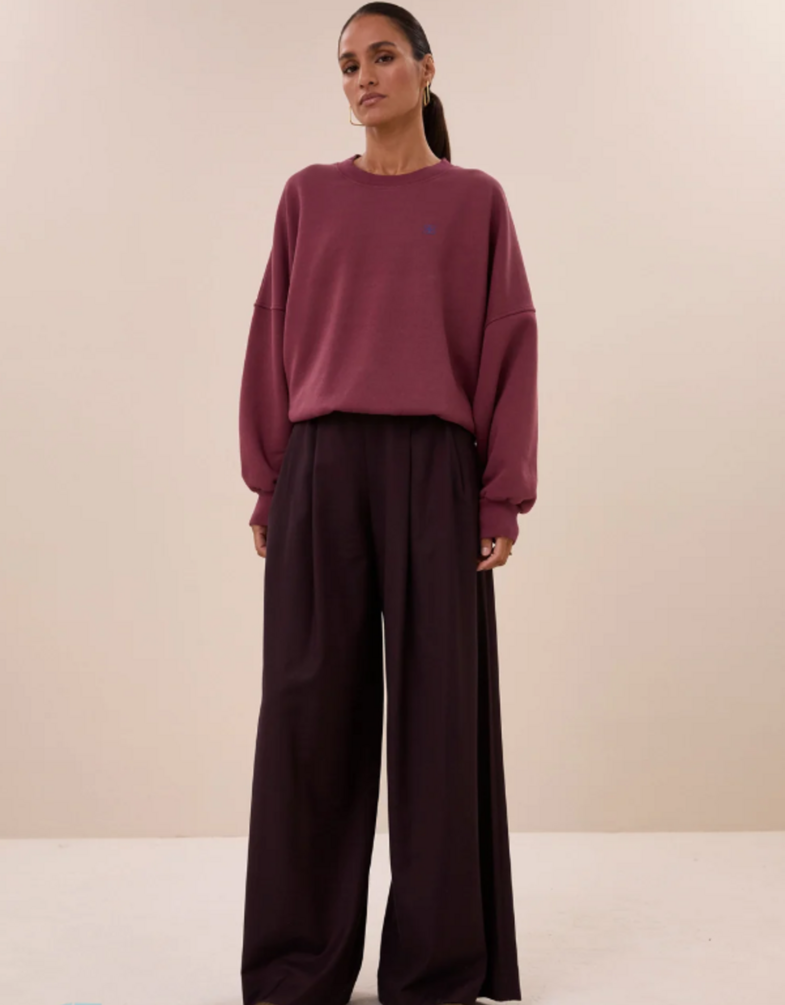 By Bar Malyn Logo Sweater Burgundy Crush