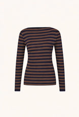By Bar Leya Big Stripe Top Coffee Bean
