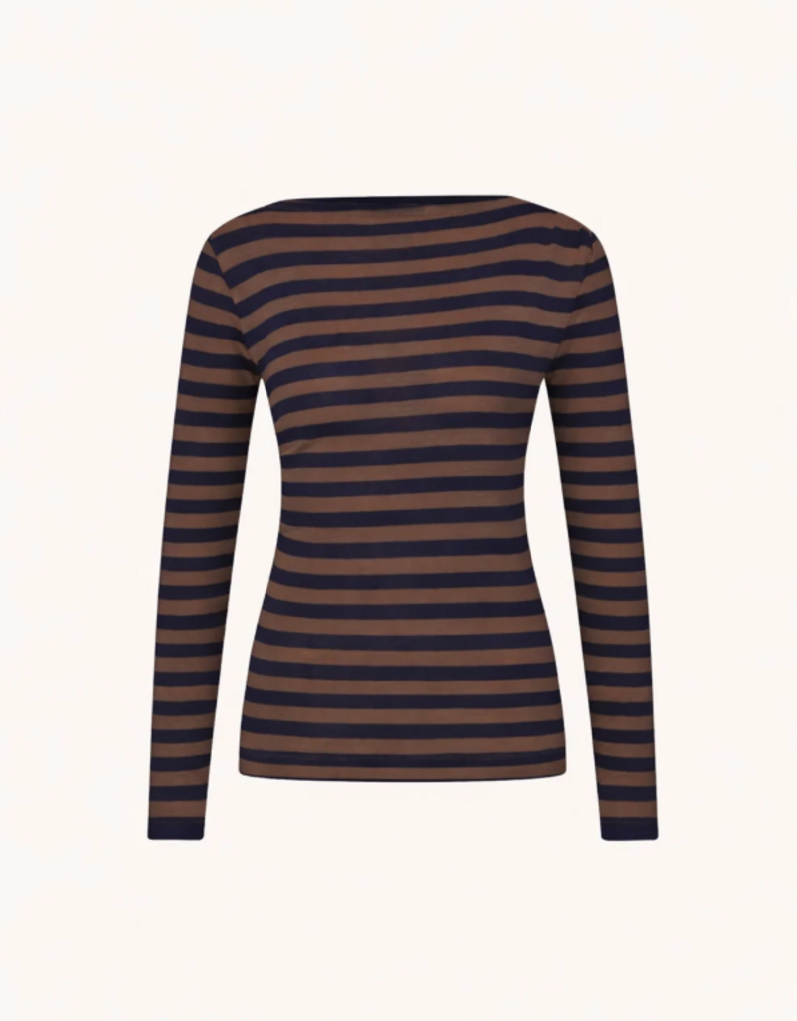 By Bar Leya Big Stripe Top Coffee Bean