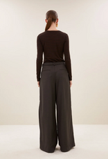 By Bar Basic LS Melange Stripe Top Coffee Bean