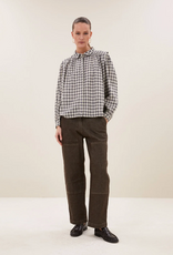 By Bar Maia Check Blouse Ash Grey