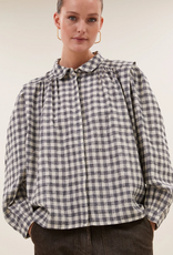 By Bar Maia Check Blouse Ash Grey