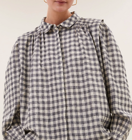 By Bar Maia Check Blouse Ash Grey