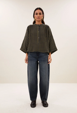 By Bar Jess Blouse Olive Check