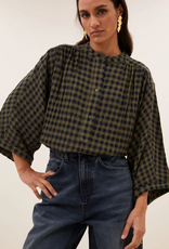By Bar Jess Blouse Olive Check