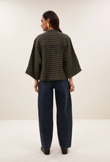 By Bar Jess Blouse Olive Check