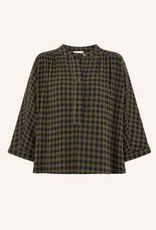 By Bar Jess Blouse Olive Check