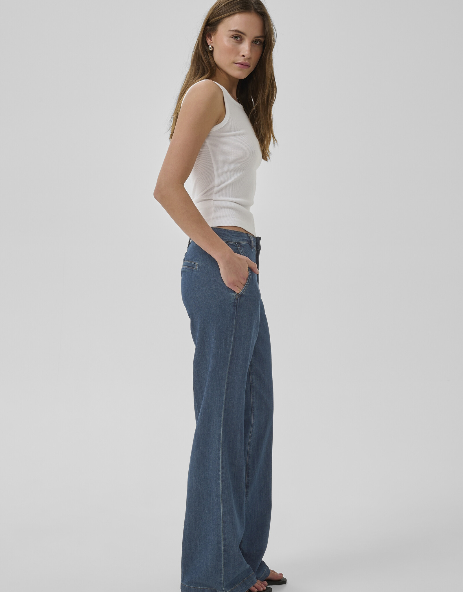 My Essential Wardrobe The Lara 115 Pant Dark Blue L32