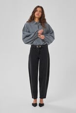 My Essential Wardrobe Ilse Balloon Sleeve Shirt Douglas Green