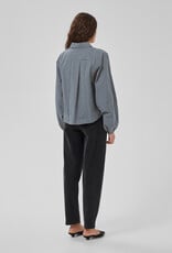 My Essential Wardrobe Ilse Balloon Sleeve Shirt Douglas Green