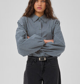 My Essential Wardrobe Ilse Balloon Sleeve Shirt Douglas Green