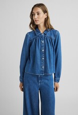 Moss Copenhagen Ago Rue Shirt Mid Blue Wash