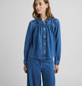 Moss Copenhagen Ago Rue Shirt Mid Blue Wash