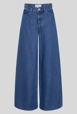 Moss Copenhagen Ago Rue Wide Pants Long Mid Blue Wash