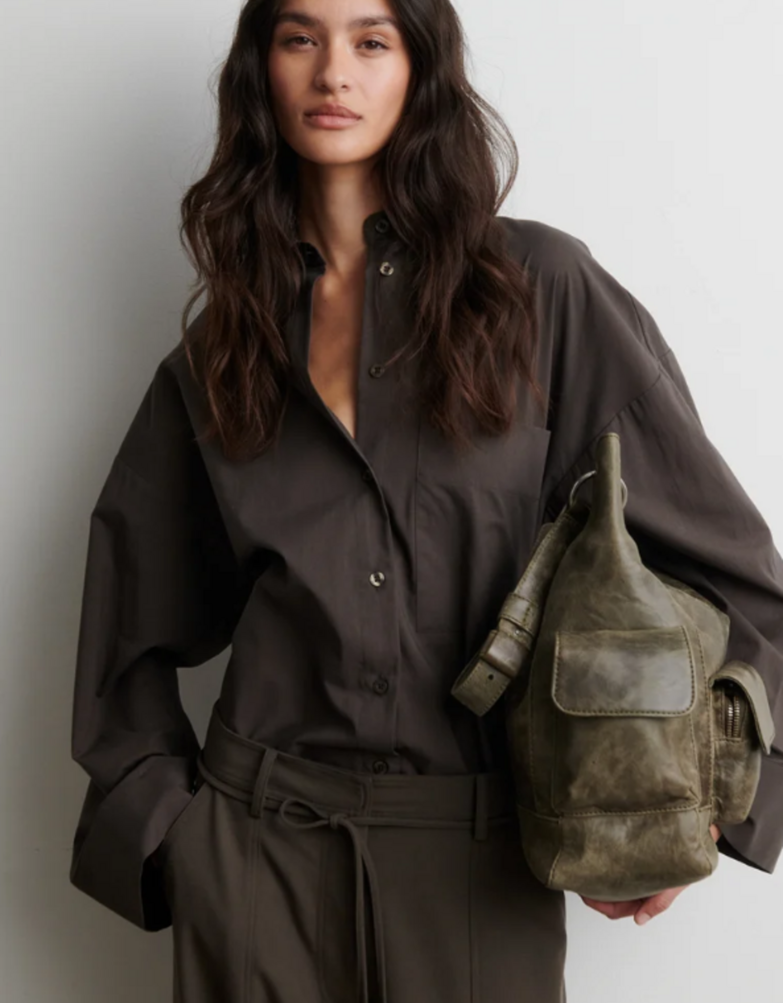 Second Female Lanna Shirt Black Olive