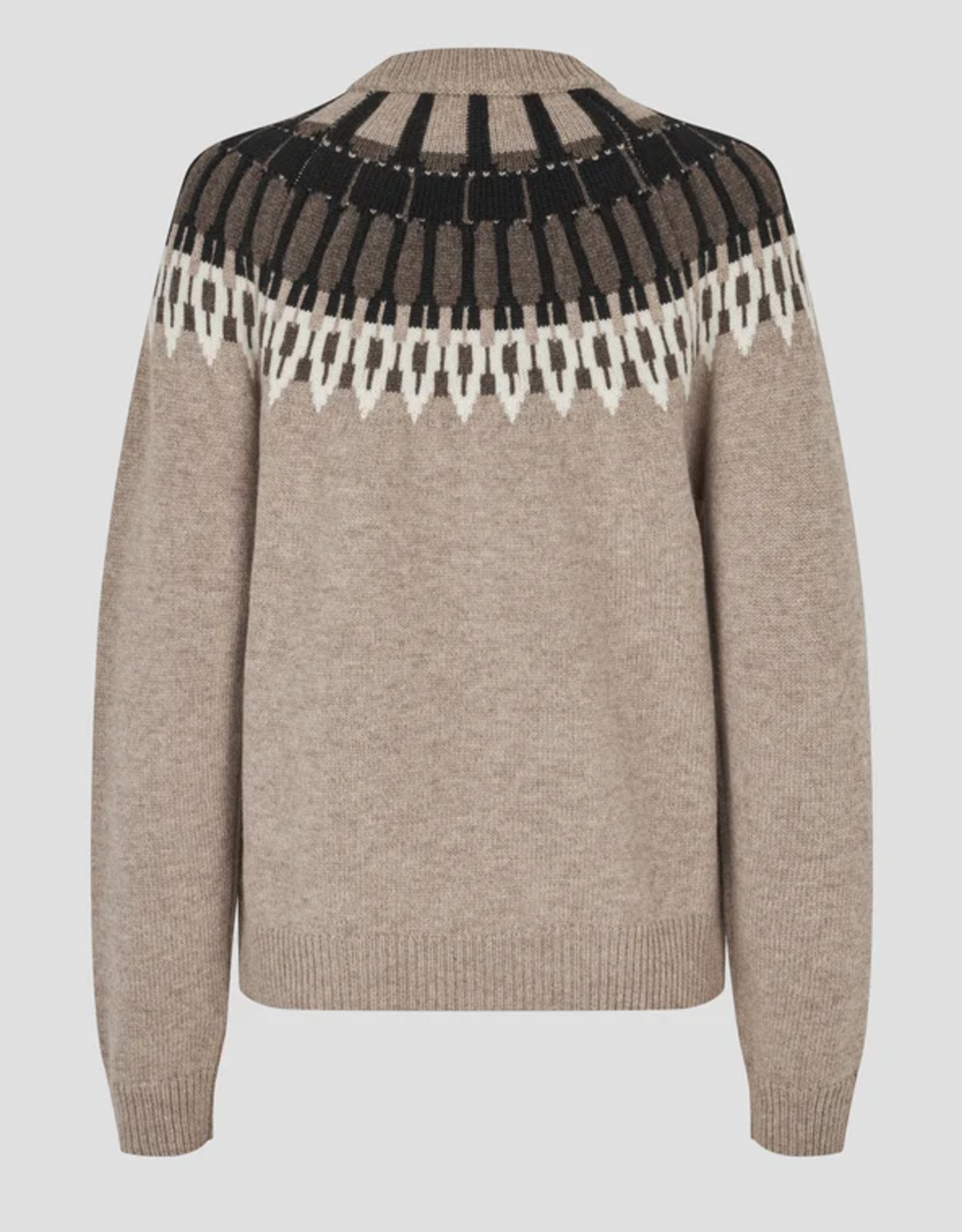 Second Female Arlo Knit O-Neck Beige Melange