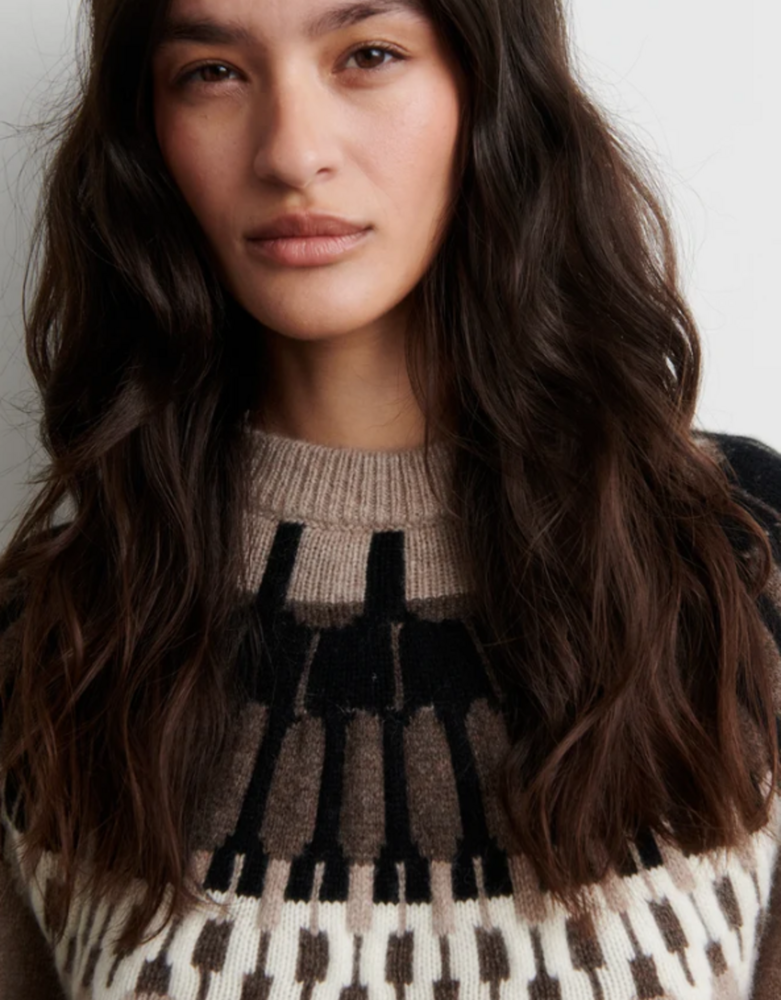 Second Female Arlo Knit O-Neck Beige Melange