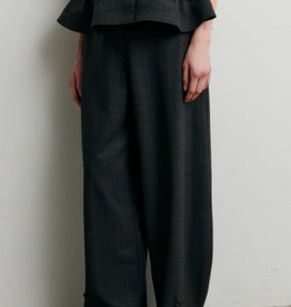 Second Female Anjou Trousers Dark Grey Melange