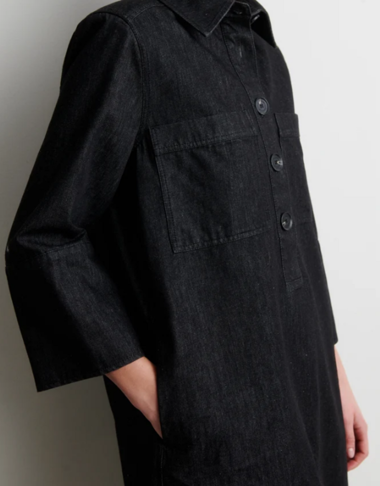 Second Female Dera Denim New Tunic Dress Black