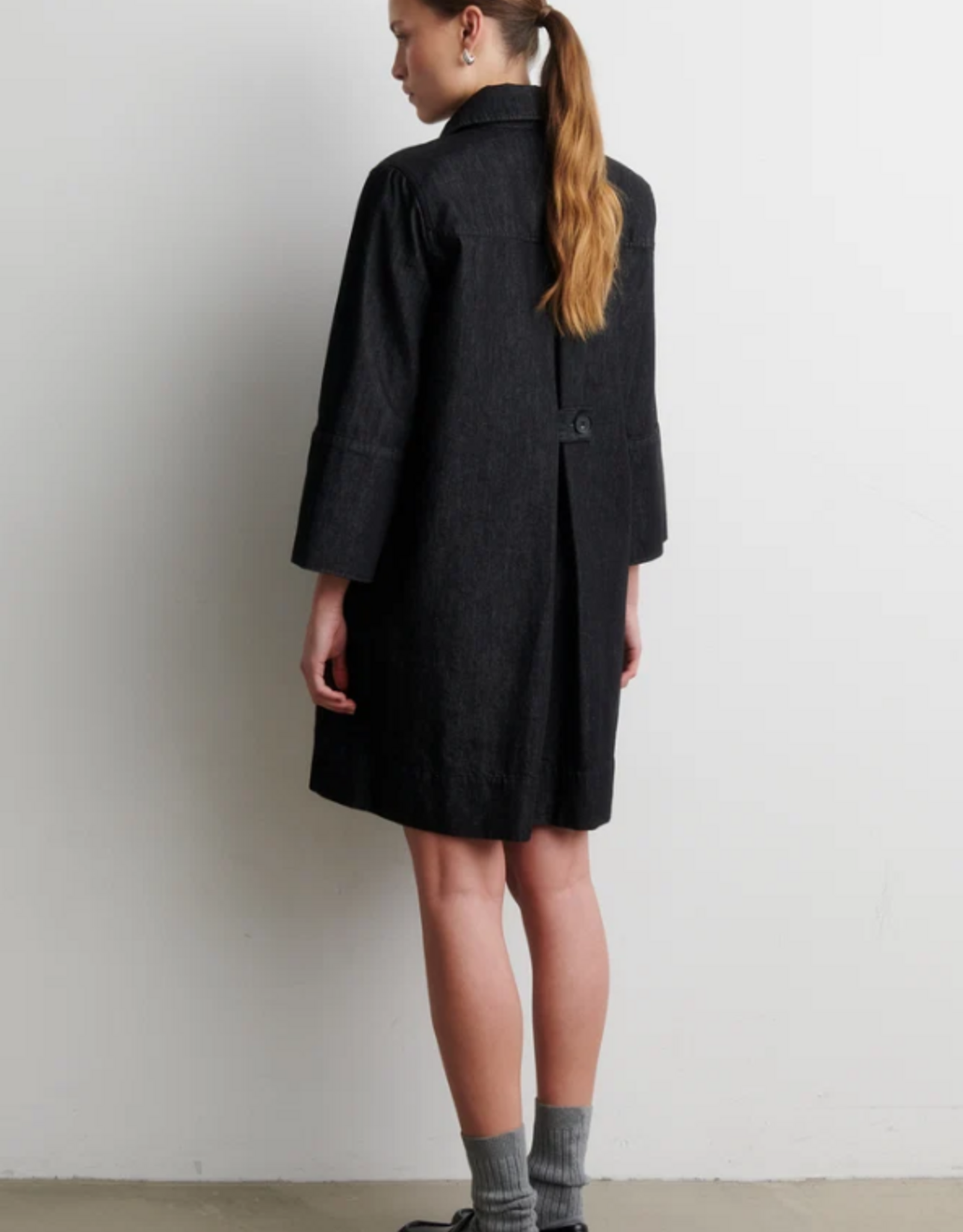 Second Female Dera Denim New Tunic Dress Black