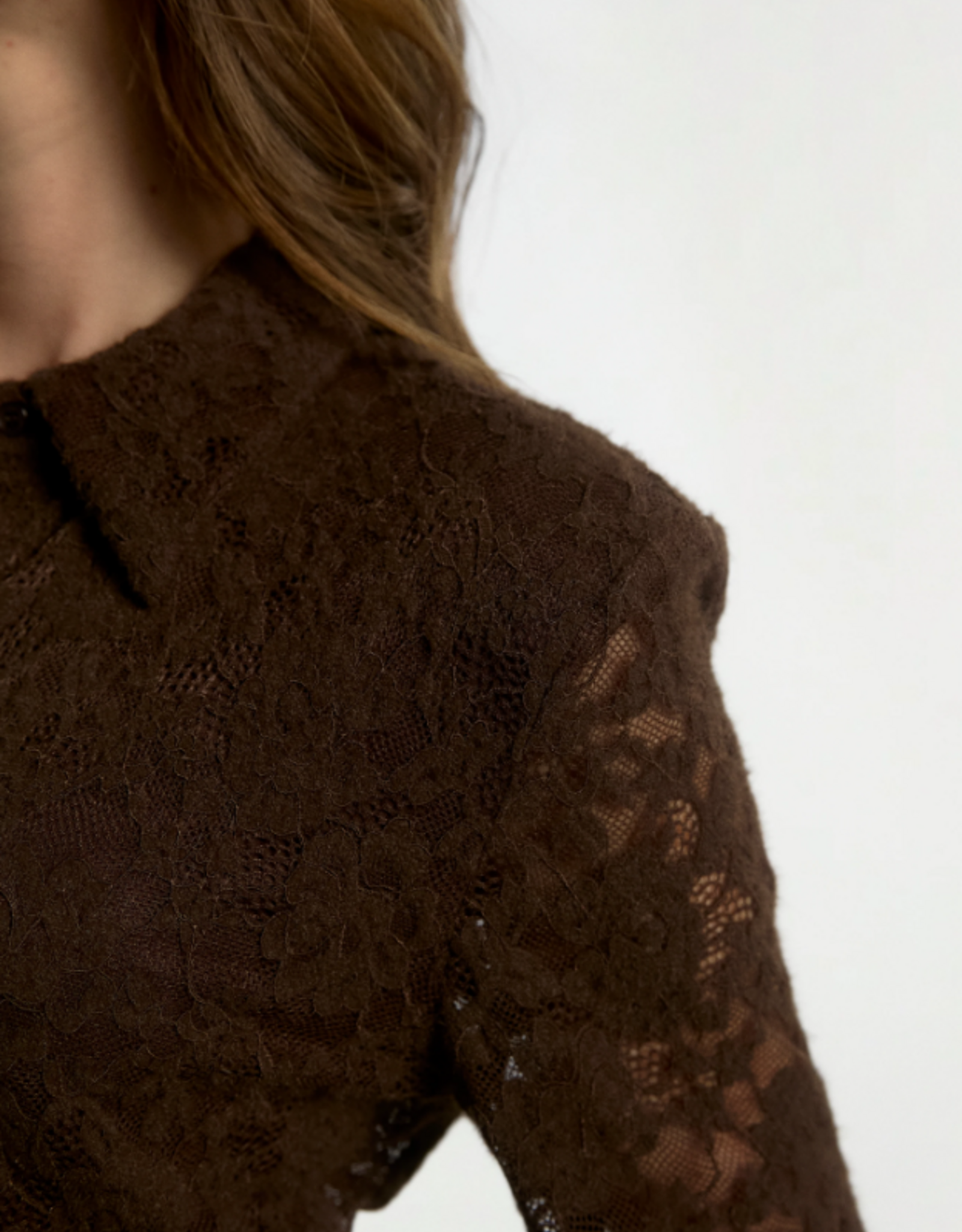 Aaiko Vigo Lace Top Fudge