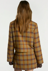 Aaiko Solin Brown Check Jacket Caramel