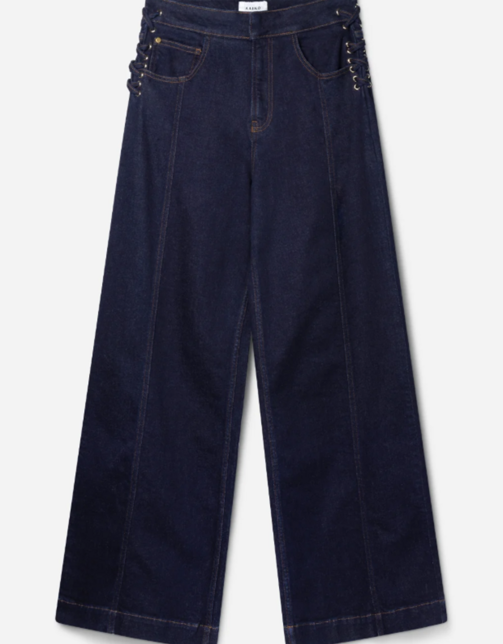 Aaiko Charly Lacing Trousers Denim Blue