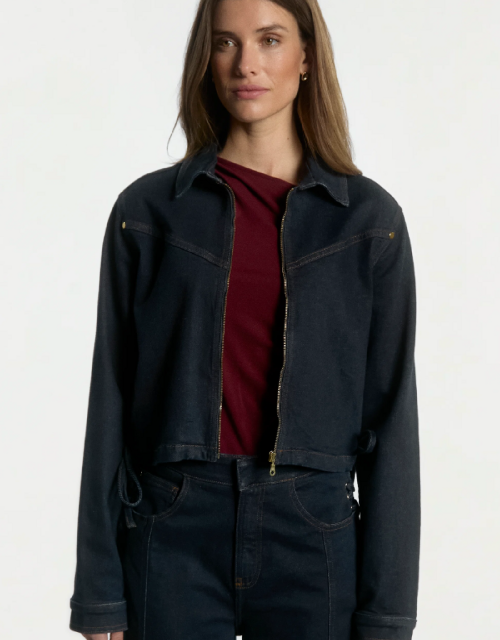 Aaiko Judith Denim Jacket Denim Blue