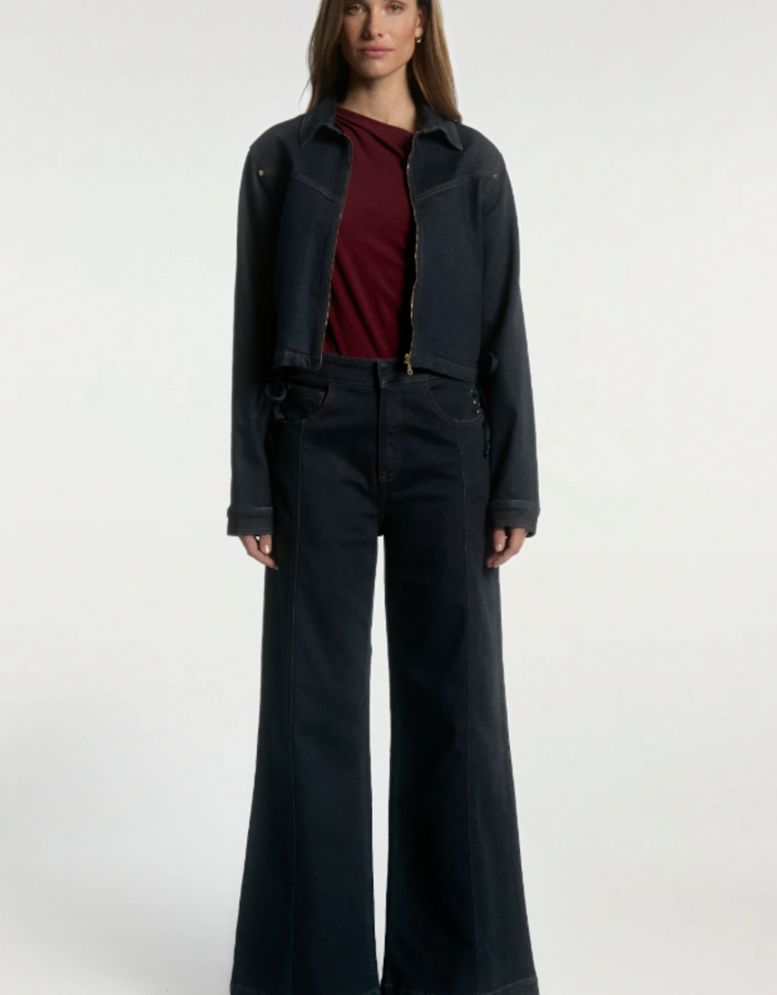 Aaiko Judith Denim Jacket Denim Blue