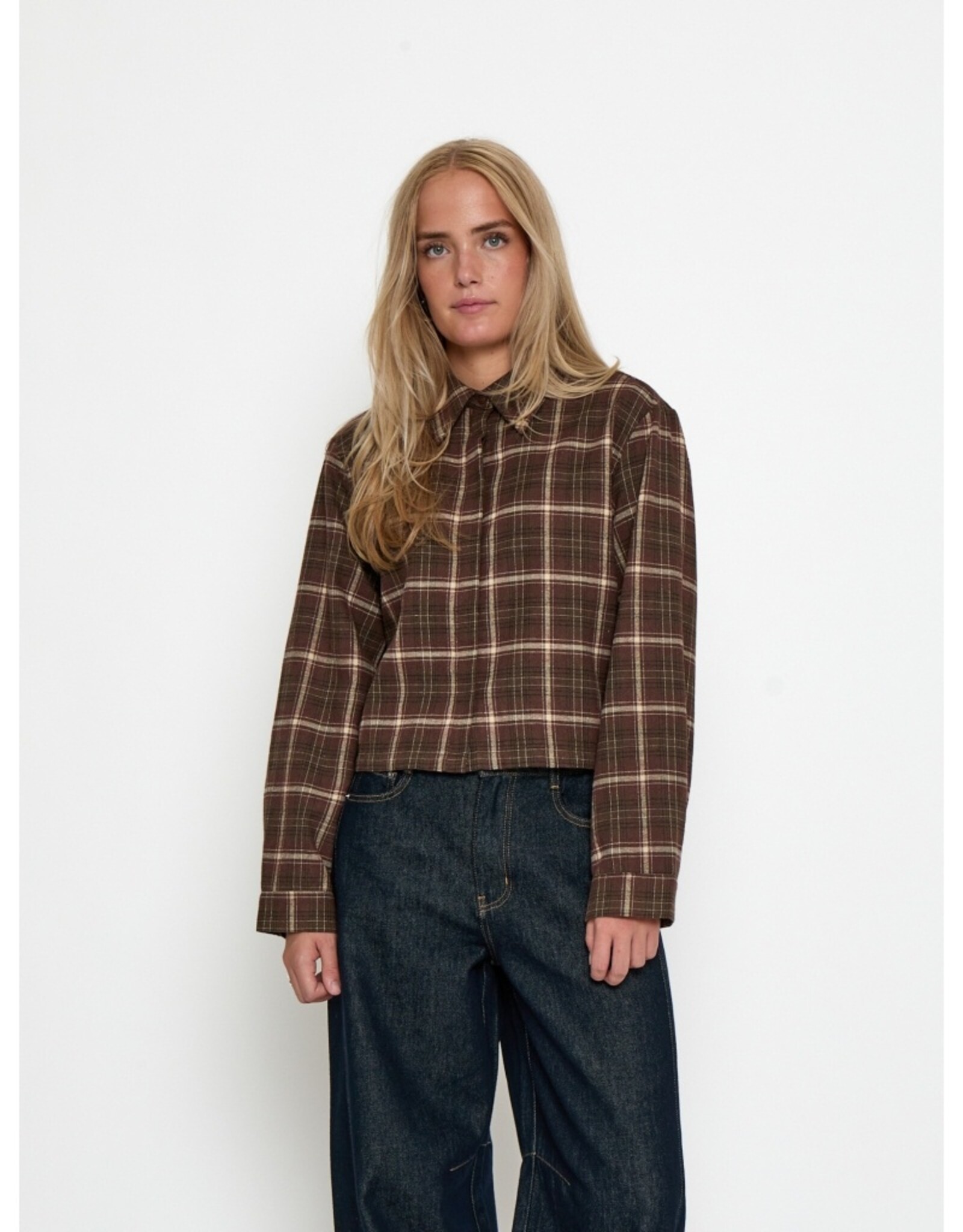 Minus Regine Shirt Andorra Red Checked