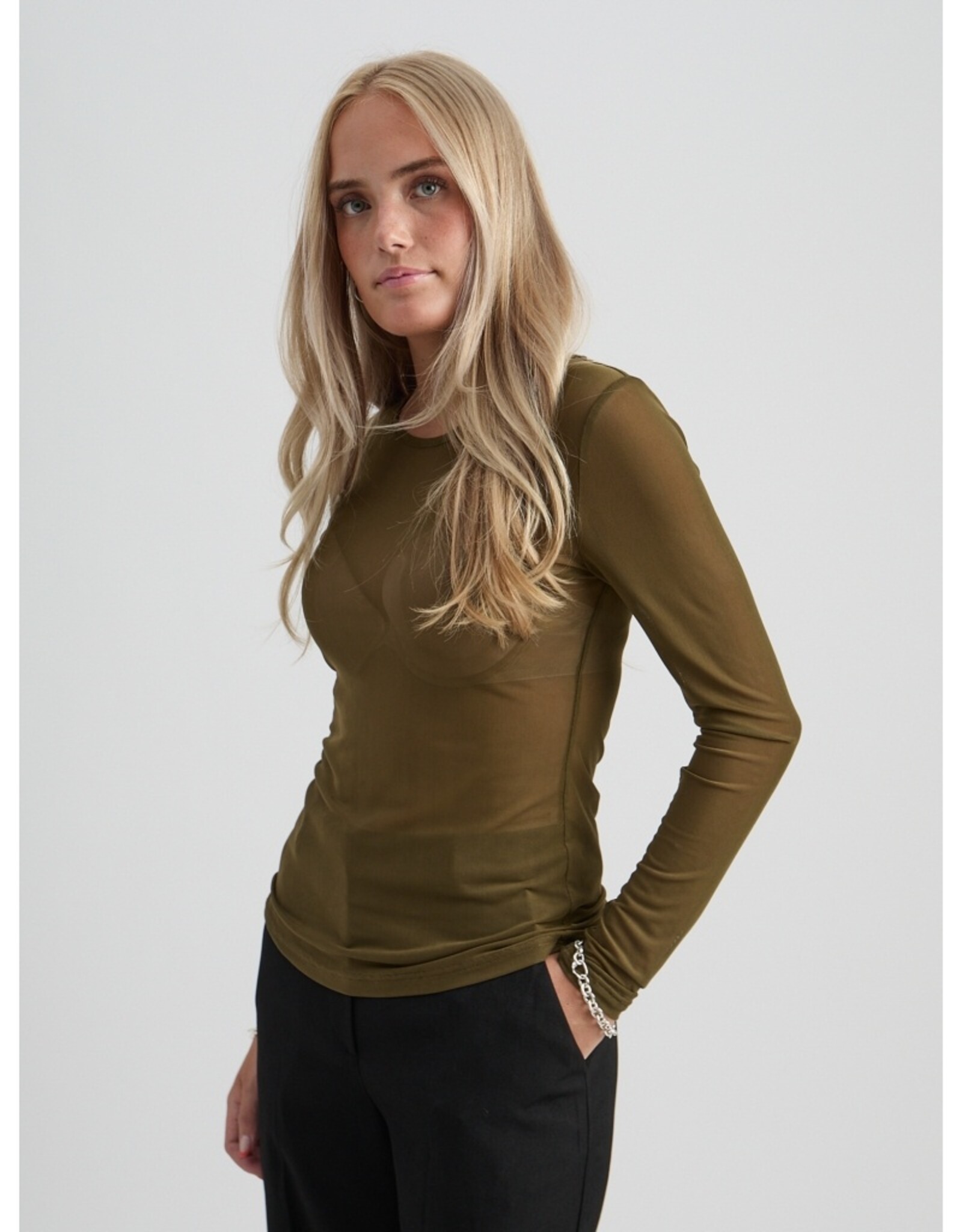 Minus Dajana Long Sleeve Top Beech Green