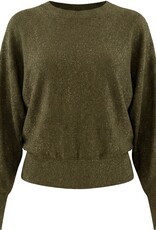 Minus Dana Metallic Bat Sleeve Pullover Beech Green