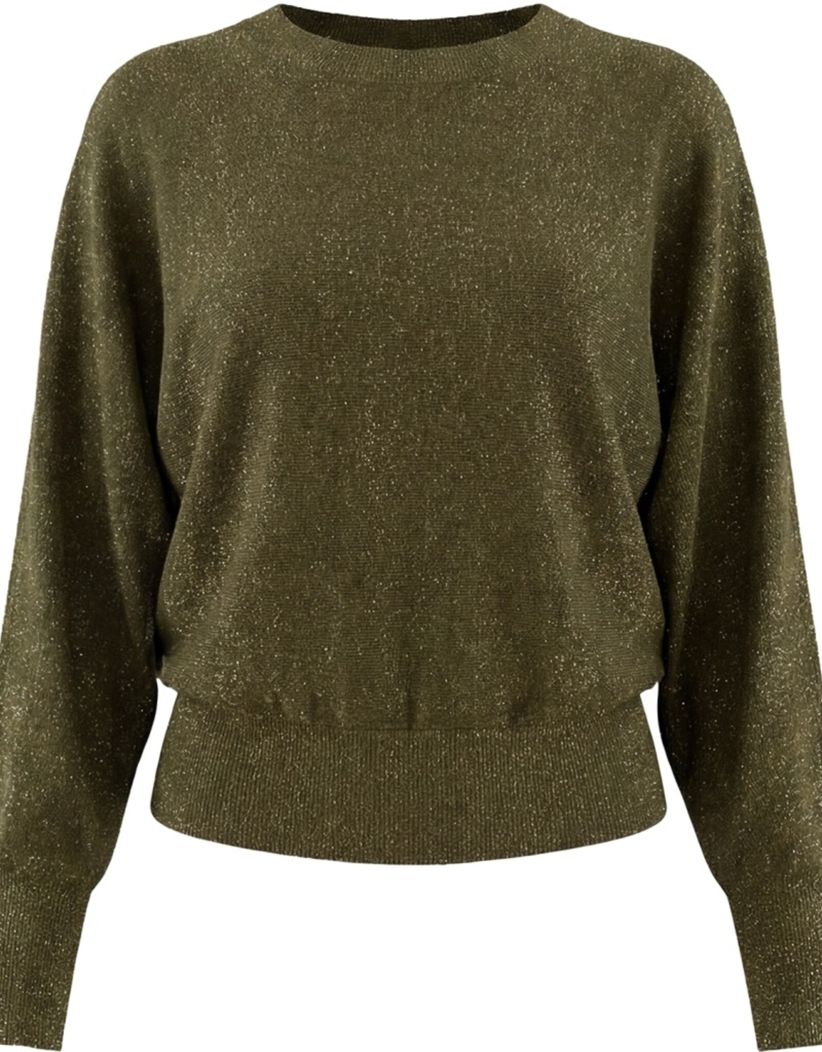 Minus Dana Metallic Bat Sleeve Pullover Beech Green