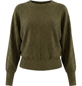 Minus Dana Metallic Bat Sleeve Pullover Beech Green