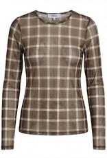 Minus Stefine Long Sleeve Top Tiramisu Checked