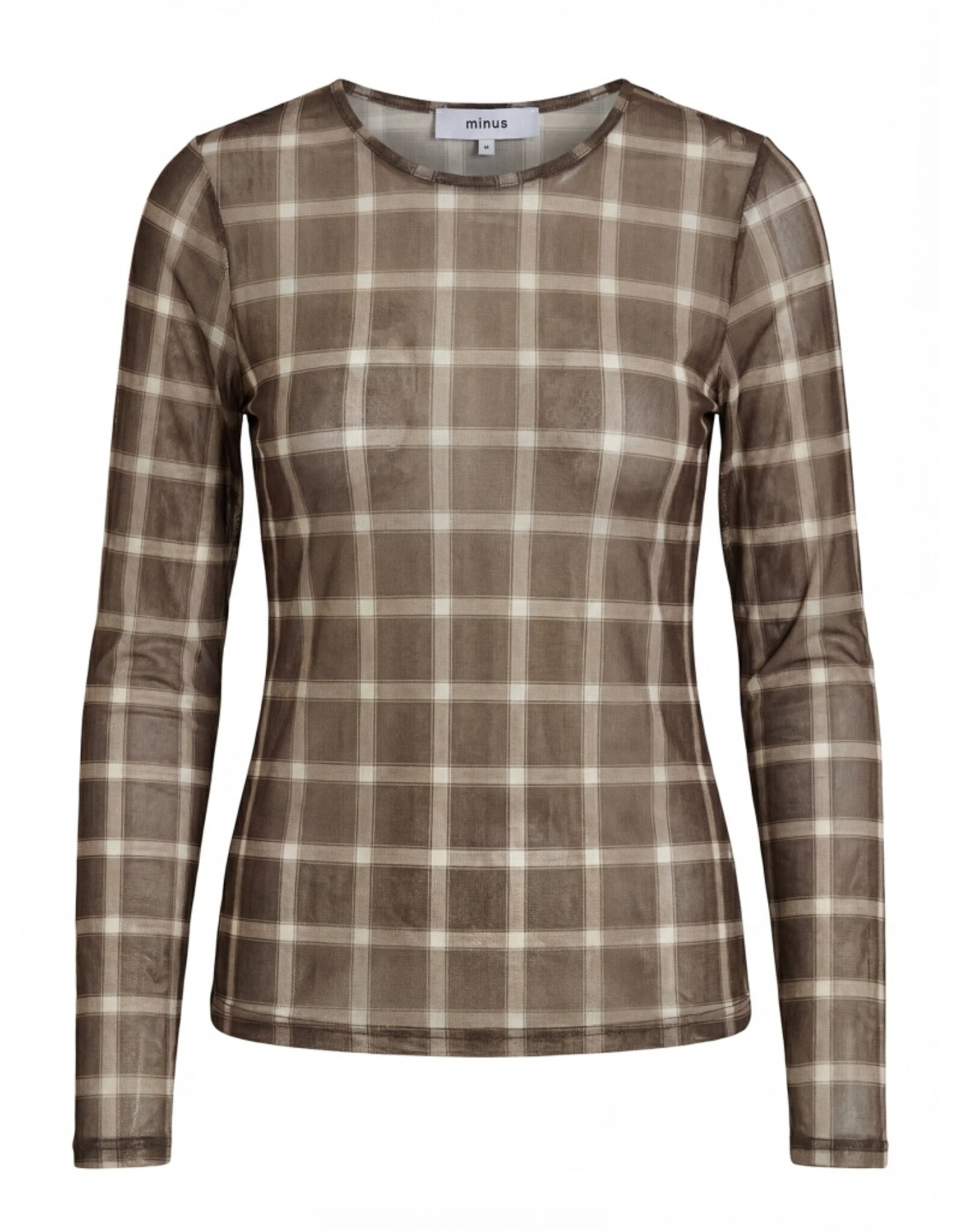 Minus Stefine Long Sleeve Top Tiramisu Checked