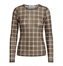 Minus Stefine Long Sleeve Top Tiramisu Checked