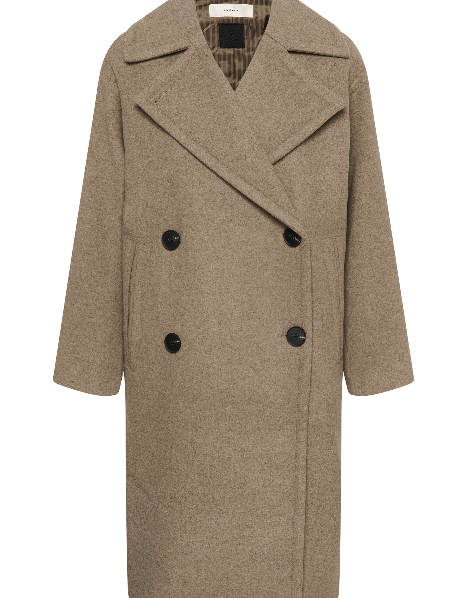 InWear Zorah DB Coat Sandy Grey Melange