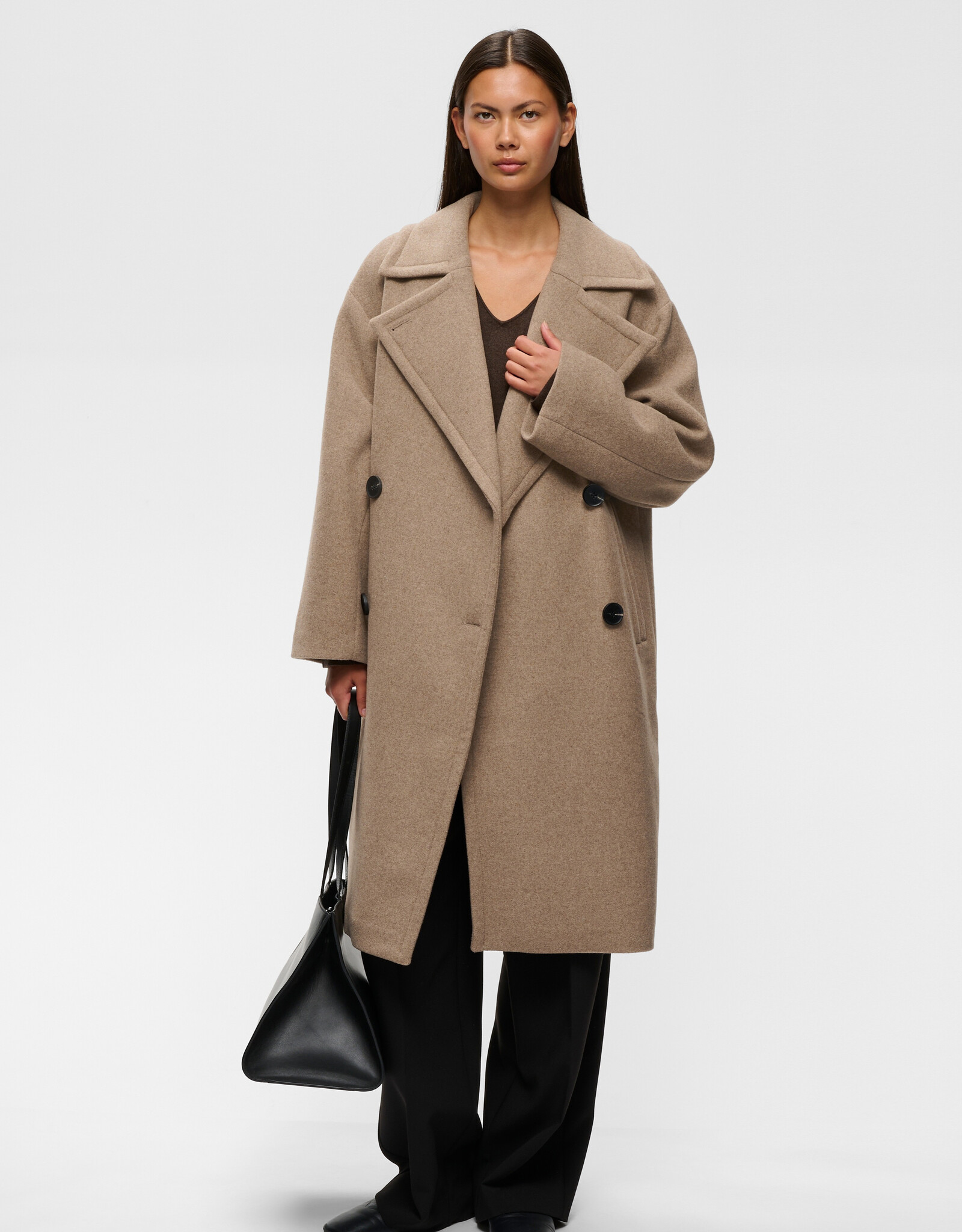 InWear Zorah DB Coat Sandy Grey Melange