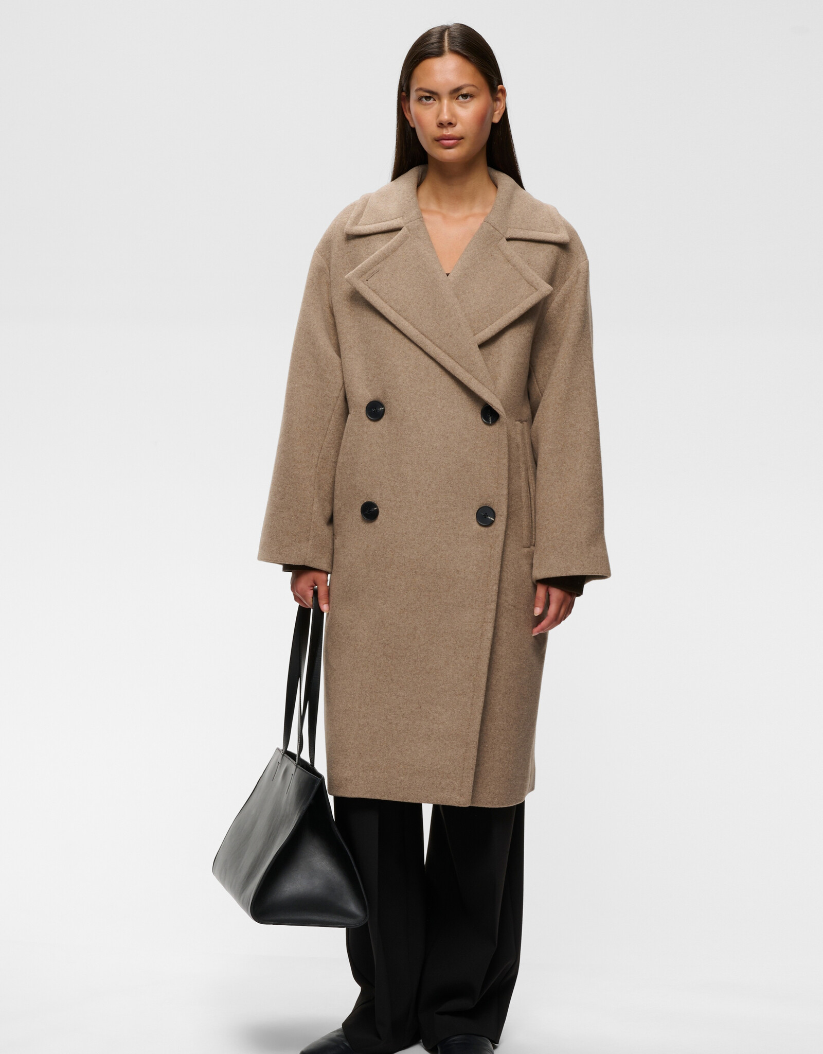 InWear Zorah DB Coat Sandy Grey Melange