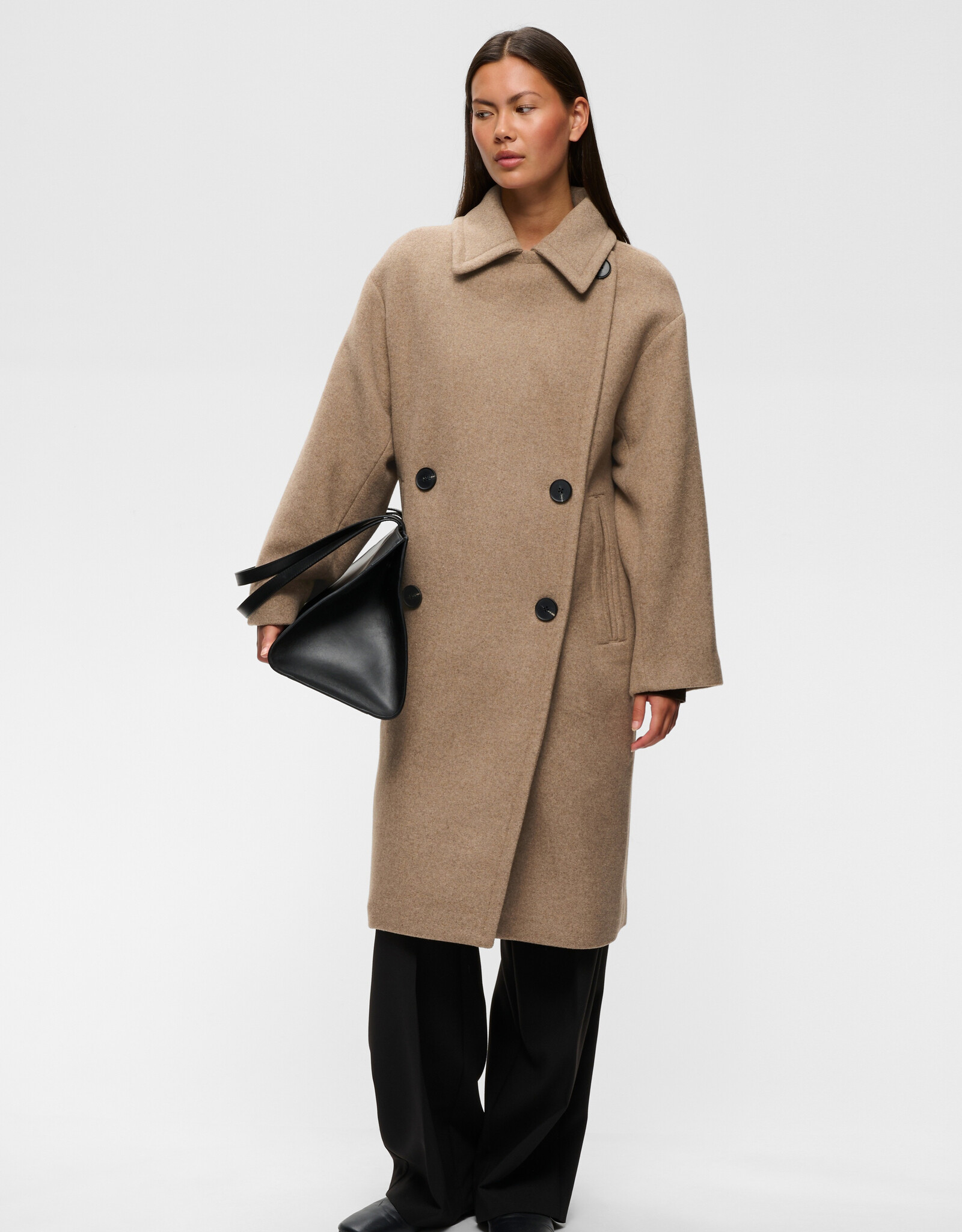 InWear Zorah DB Coat Sandy Grey Melange