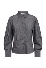 Co'Couture Lyvia Asym Pin Shirt Mid Grey