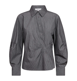 Co'Couture Lyvia Asym Pin Shirt Mid Grey