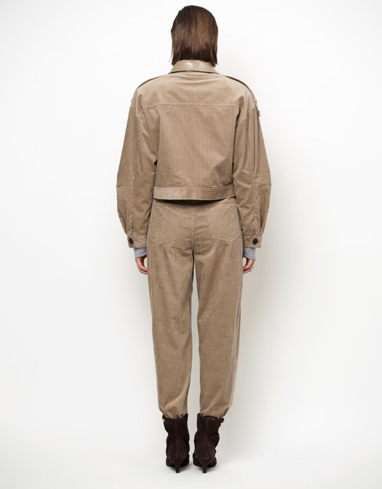 Dante 6 Silence Barrel Corduroy Pants Warm Greige