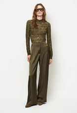 Dante 6 Jules Bold Satin Smart Pants Moss Olive